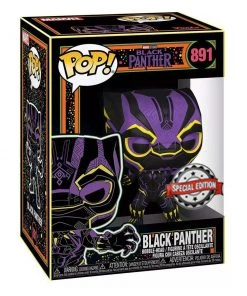 Apparel Pop! & Tee: Marvel Blacklight- Black Panther (L) 8 Apparel Pop! & Tee: Marvel Blacklight- Black Panther (L)