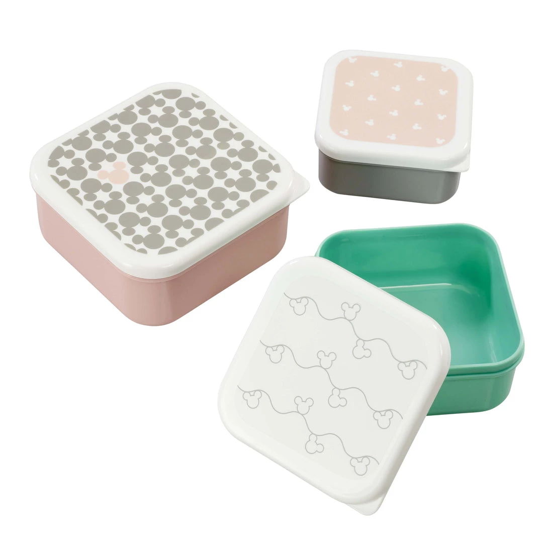 Disney Classic - Plastic Storage Set - Mixed Mickey Print 3 Disney Classic - Plastic Storage Set - Mixed Mickey Print