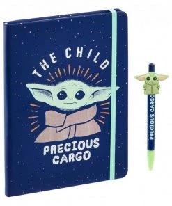 Star Wars Notebook & Pen! Tv: Mandalorian- The Child Precious Cargo Gifting