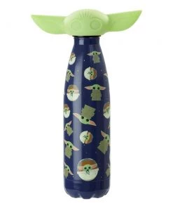 Star Wars Gifting Metal Water Bottle! Tv: Mandalorian- The Child (figural Head)