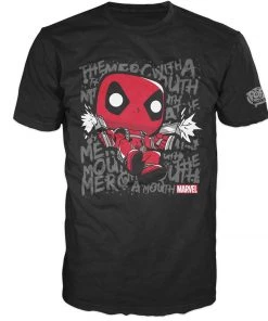 Pop Tee! Marvel: Deadpool Script Dive (XL) Apparel