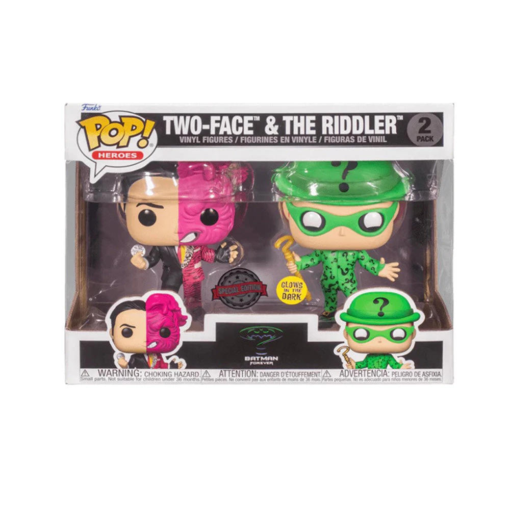 Pop! Heroes: Batman (1995) TwoFace & Riddler 2PK (GW)(Exc) 4 Pop! Heroes: Batman (1995) TwoFace & Riddler 2PK (GW)(Exc)