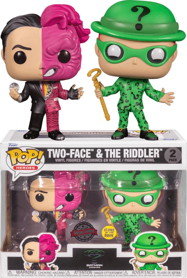 Pop! Heroes: Batman (1995) TwoFace & Riddler 2PK (GW)(Exc) 5 Pop! Heroes: Batman (1995) TwoFace & Riddler 2PK (GW)(Exc)