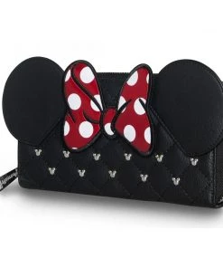 Mickey Mouse Loungefly! Wallet: Disney Minnie Bow Zip AroundWallet